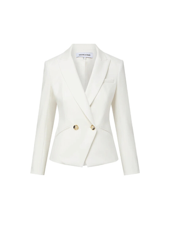 Veronica Beard Jackets & Blazers - NEW, VERONICA BEARD Cropped Rickie Dickey Jacket in White Sz 6 #SJ2398